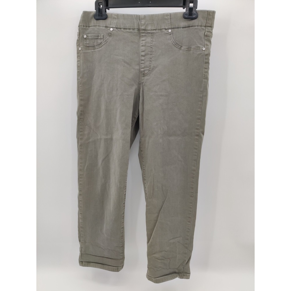 Liverpool‎ Los Angeles The Crop Olive Green Pull On Pants Womens 10/30 Mid Rise